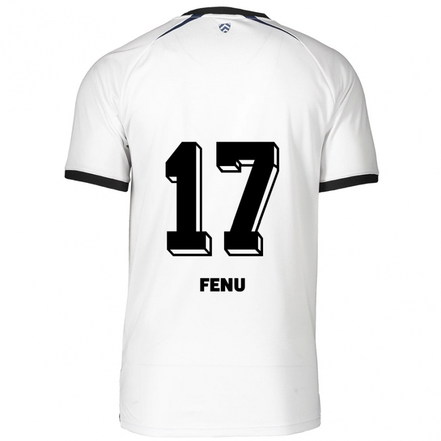 נשים כדורגל Inci Fenu #17 לבן שחור הרחק ג'רזי 2025/26