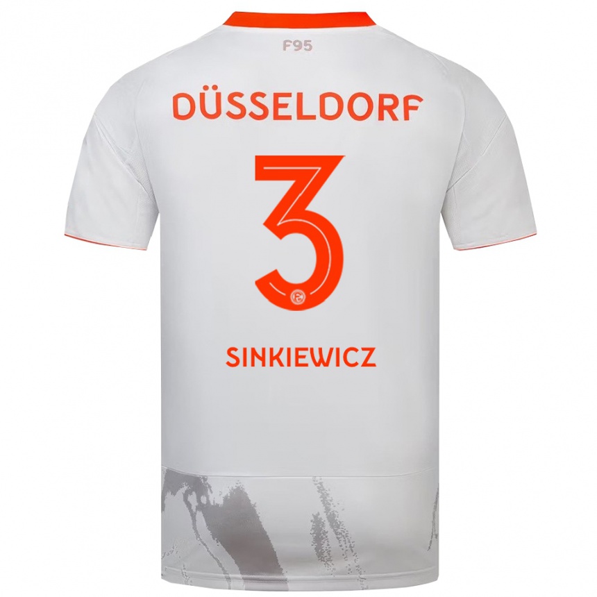 נשים כדורגל לואיס סינקביץ׳ #3 לבן כתום הרחק ג'רזי 2025/26