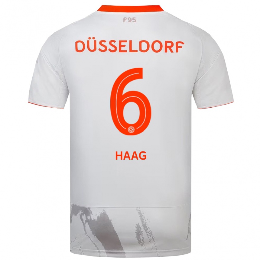 נשים כדורגל ג׳ובאני האג #6 לבן כתום הרחק ג'רזי 2025/26