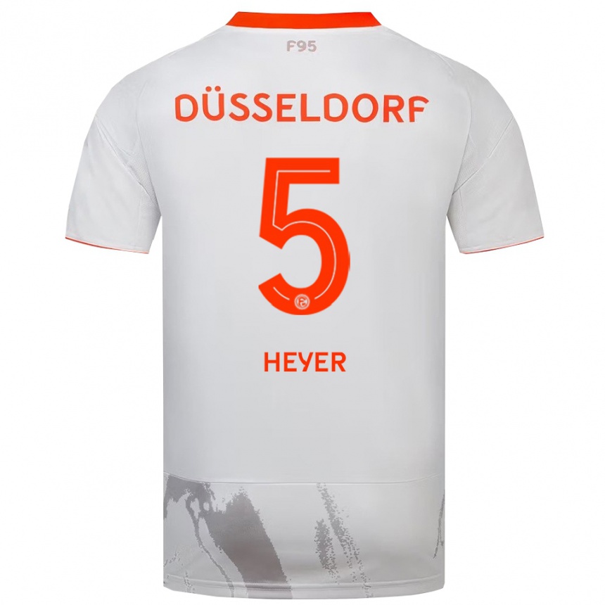 נשים כדורגל מוריץ הייר #5 לבן כתום הרחק ג'רזי 2025/26