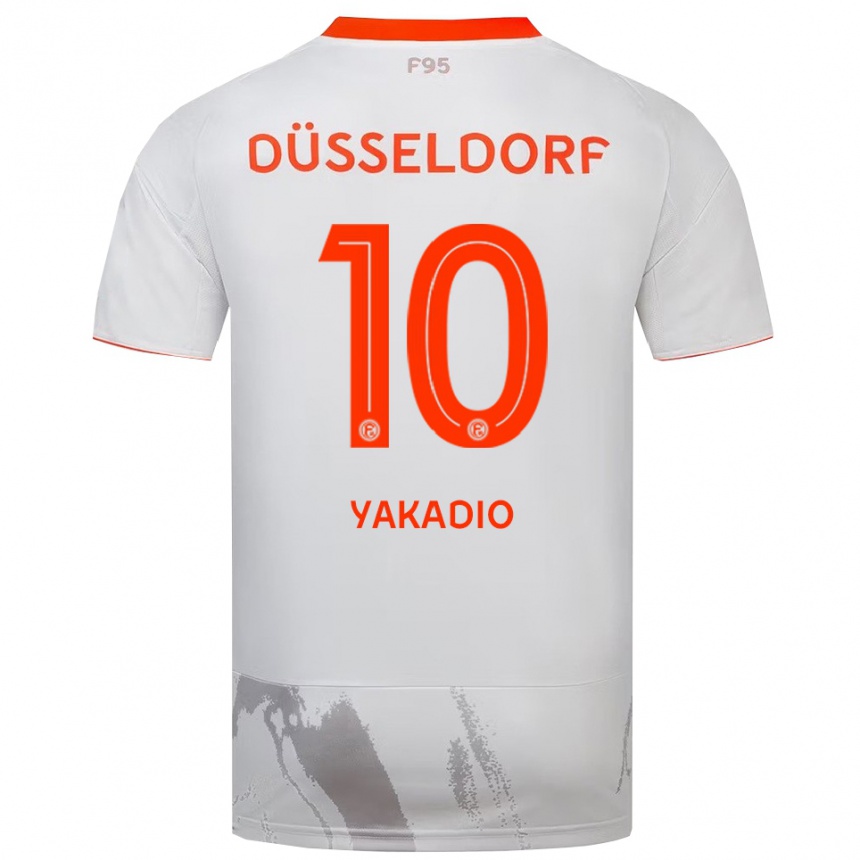 נשים כדורגל Johannes Yakadio #10 לבן כתום הרחק ג'רזי 2025/26