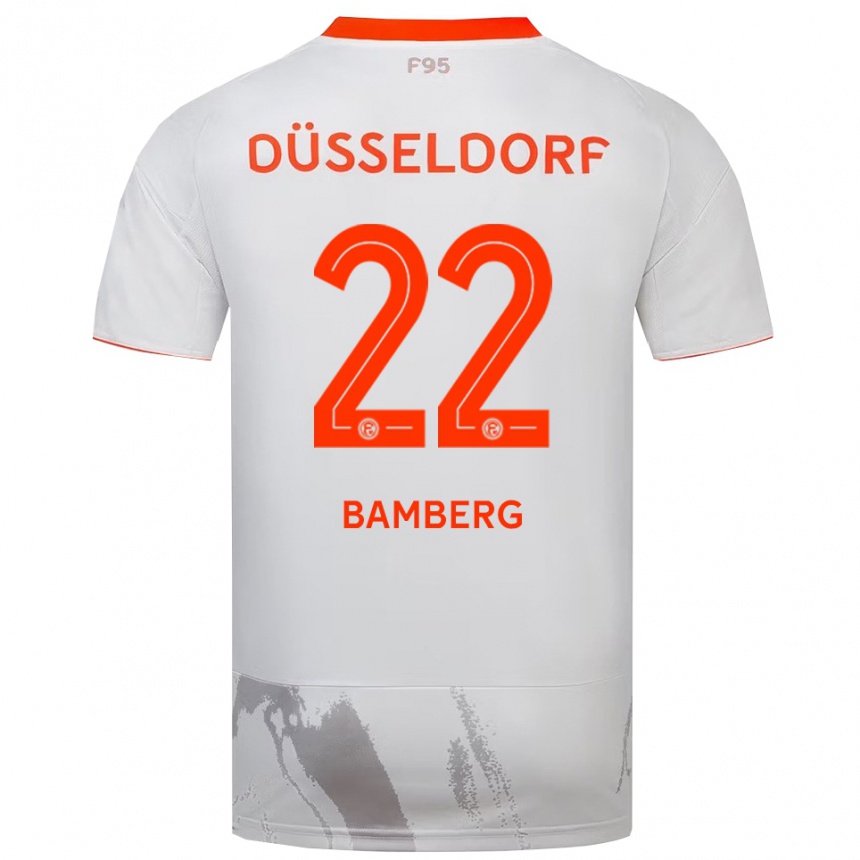 נשים כדורגל ג׳וליאן במברג #22 לבן כתום הרחק ג'רזי 2025/26