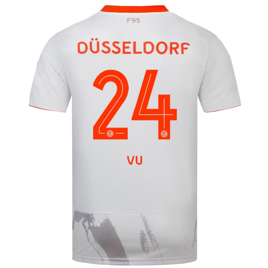 נשים כדורגל Simon Vu #24 לבן כתום הרחק ג'רזי 2025/26