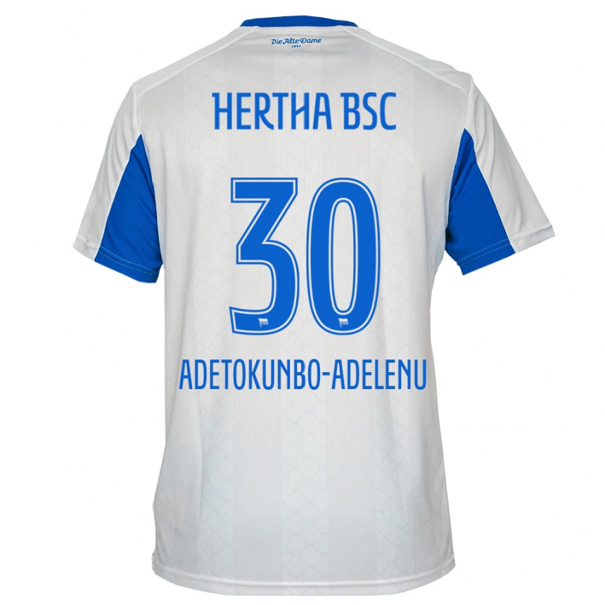 נשים כדורגל Oluwajimi Adetokunbo-Adelenu #30 לבן כחול הרחק ג'רזי 2025/26