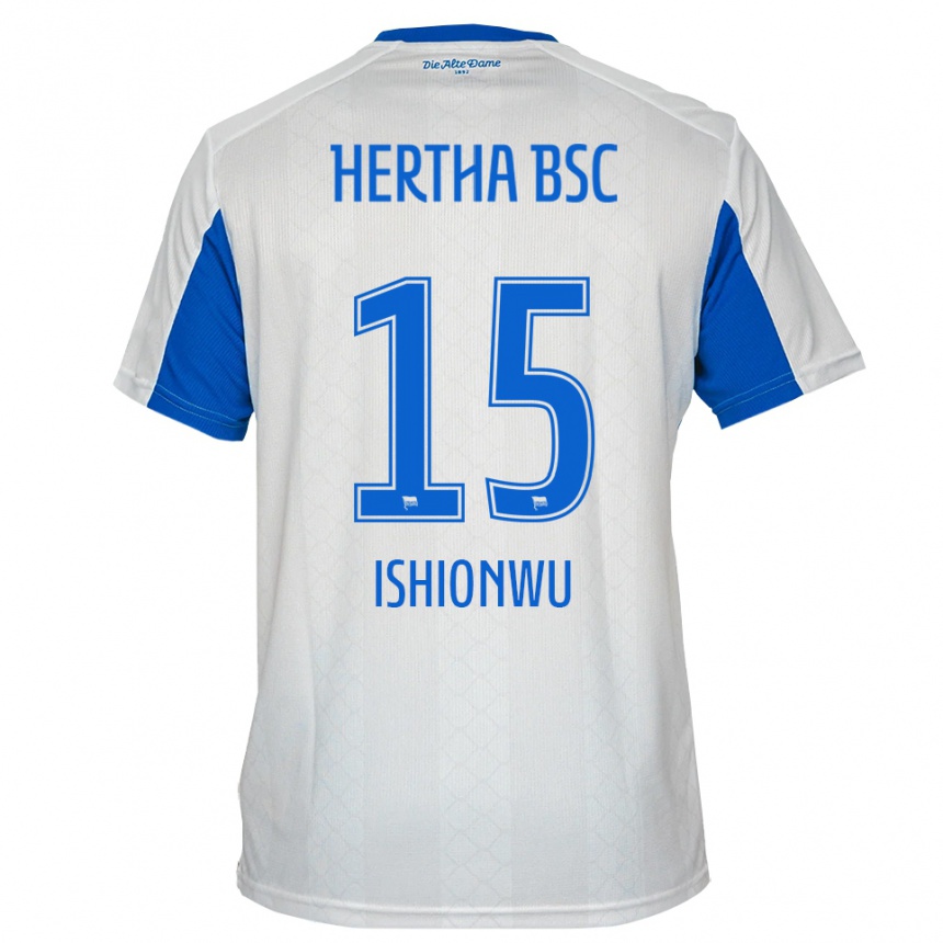 נשים כדורגל סמואל-צ׳ימה אישיונוו #15 לבן כחול הרחק ג'רזי 2025/26