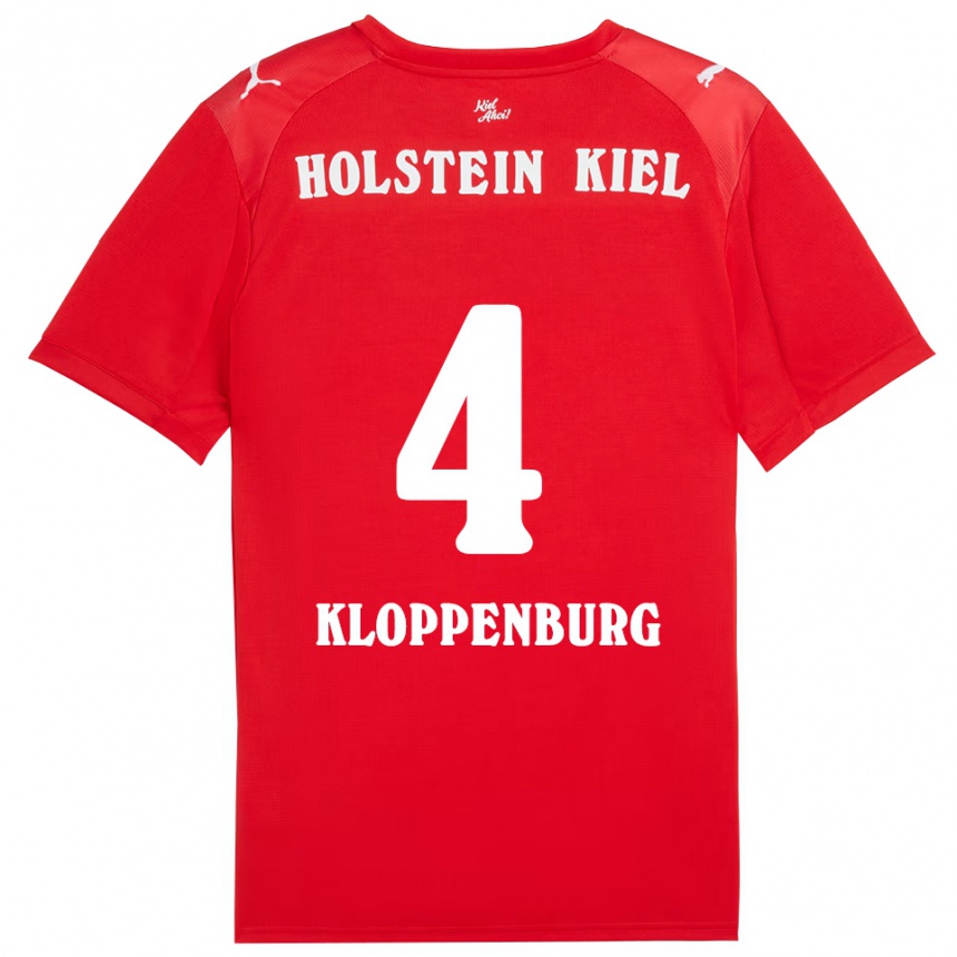 נשים כדורגל Len Kloppenburg #4 אדום כחול הרחק ג'רזי 2025/26