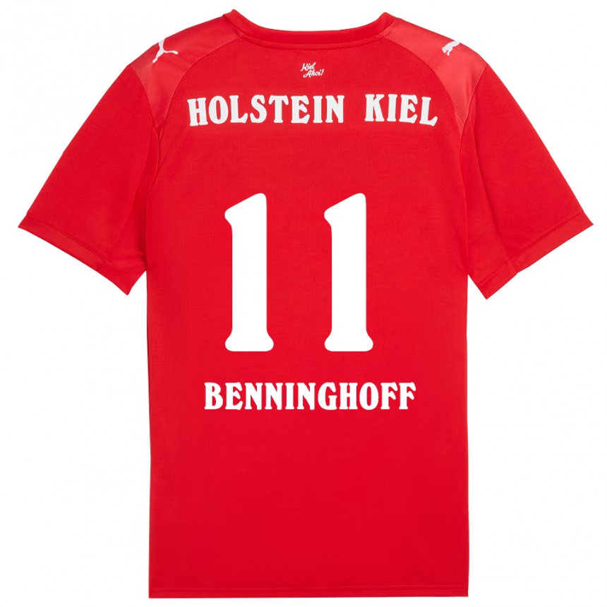 נשים כדורגל Finn Benninghoff #11 אדום כחול הרחק ג'רזי 2025/26