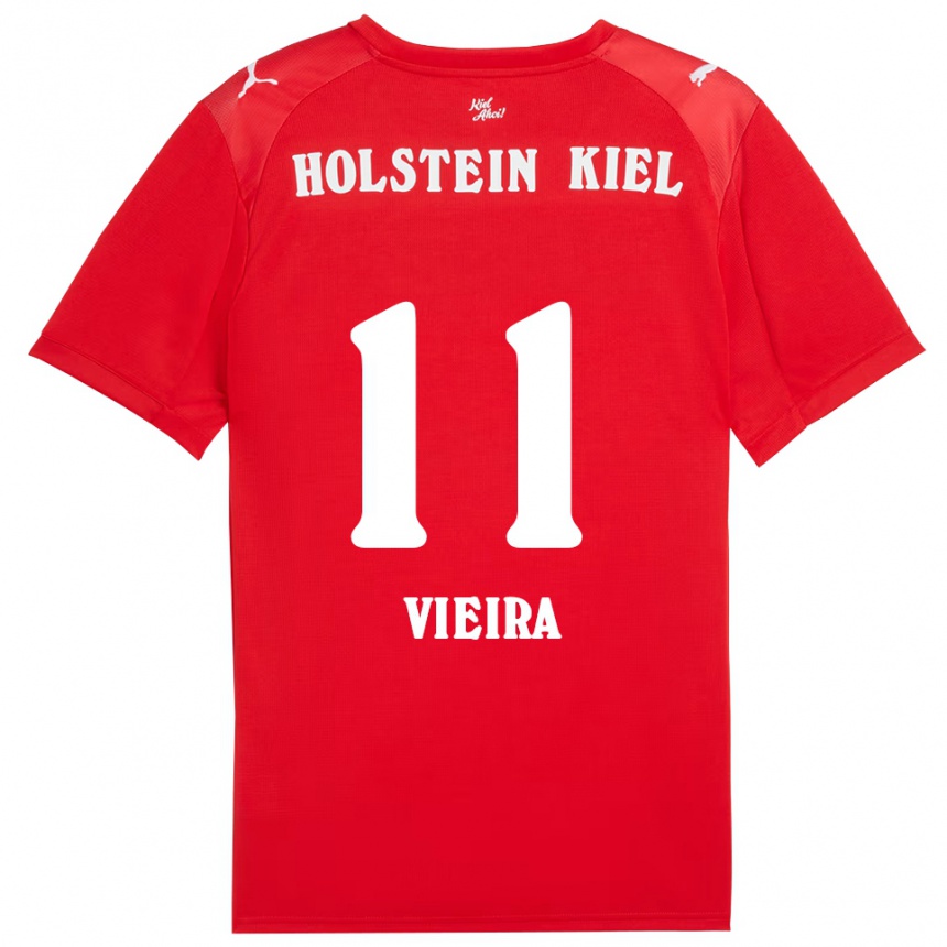 נשים כדורגל Leandro Vieira #11 אדום כחול הרחק ג'רזי 2025/26