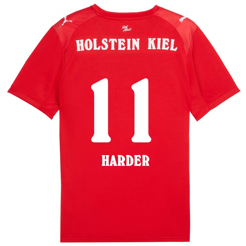 נשים כדורגל Paula Harder #11 אדום כחול הרחק ג'רזי 2025/26