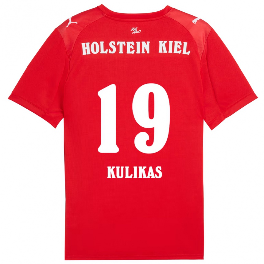 נשים כדורגל Laurynas Kulikas #19 אדום כחול הרחק ג'רזי 2025/26