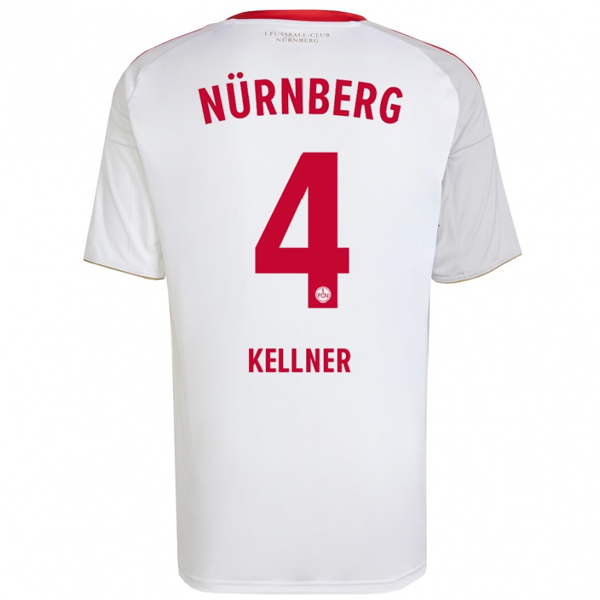 נשים כדורגל בנדיקט קלנר #4 לבן אדום הרחק ג'רזי 2025/26