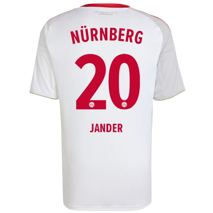 נשים כדורגל קספר יאנדר #20 לבן אדום הרחק ג'רזי 2025/26