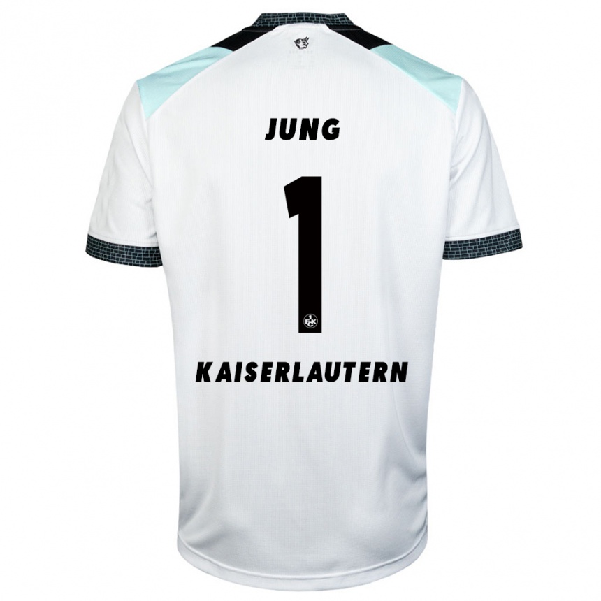 נשים כדורגל Moritz Jung #1 לבן שחור הרחק ג'רזי 2025/26