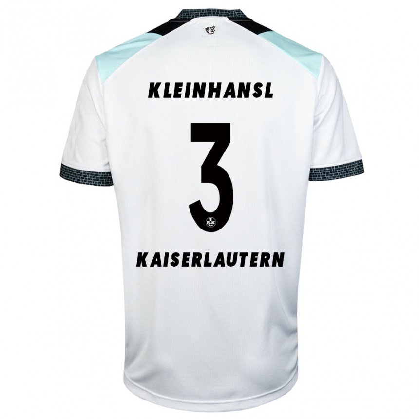 נשים כדורגל Florian Kleinhansl #3 לבן שחור הרחק ג'רזי 2025/26