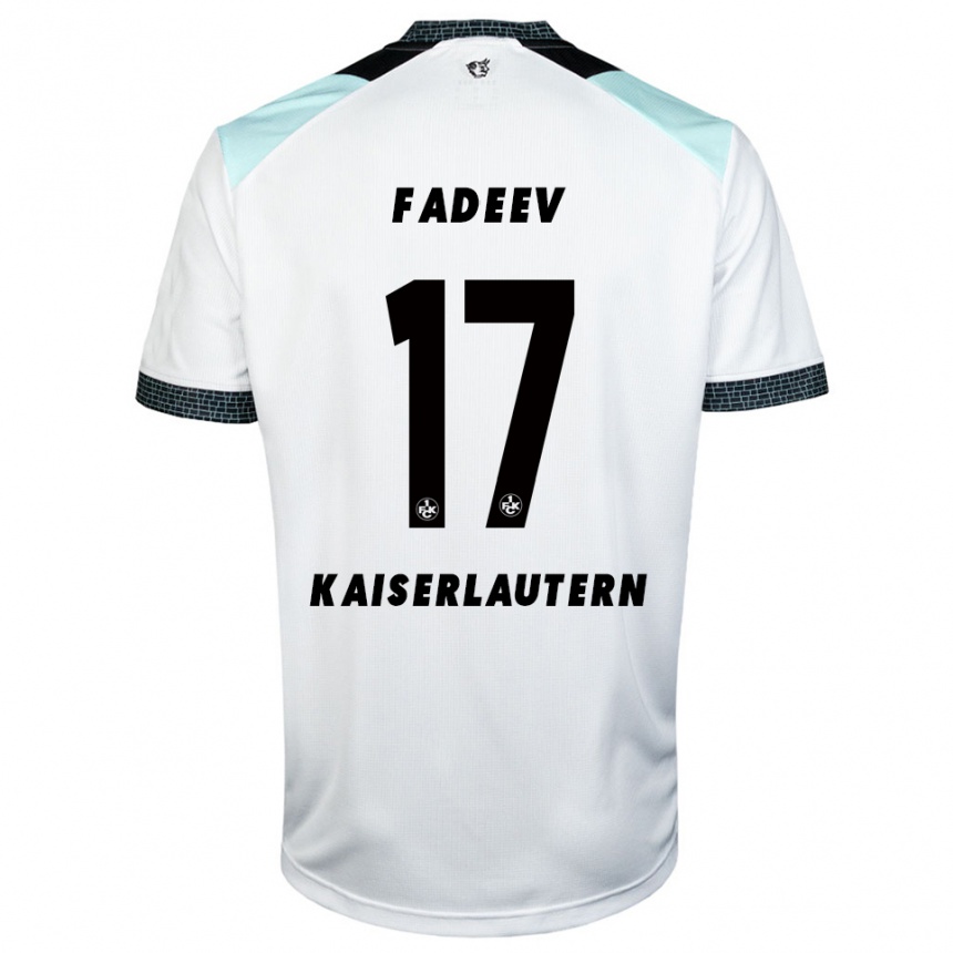 נשים כדורגל ולדיסלב פדייב #17 לבן שחור הרחק ג'רזי 2025/26