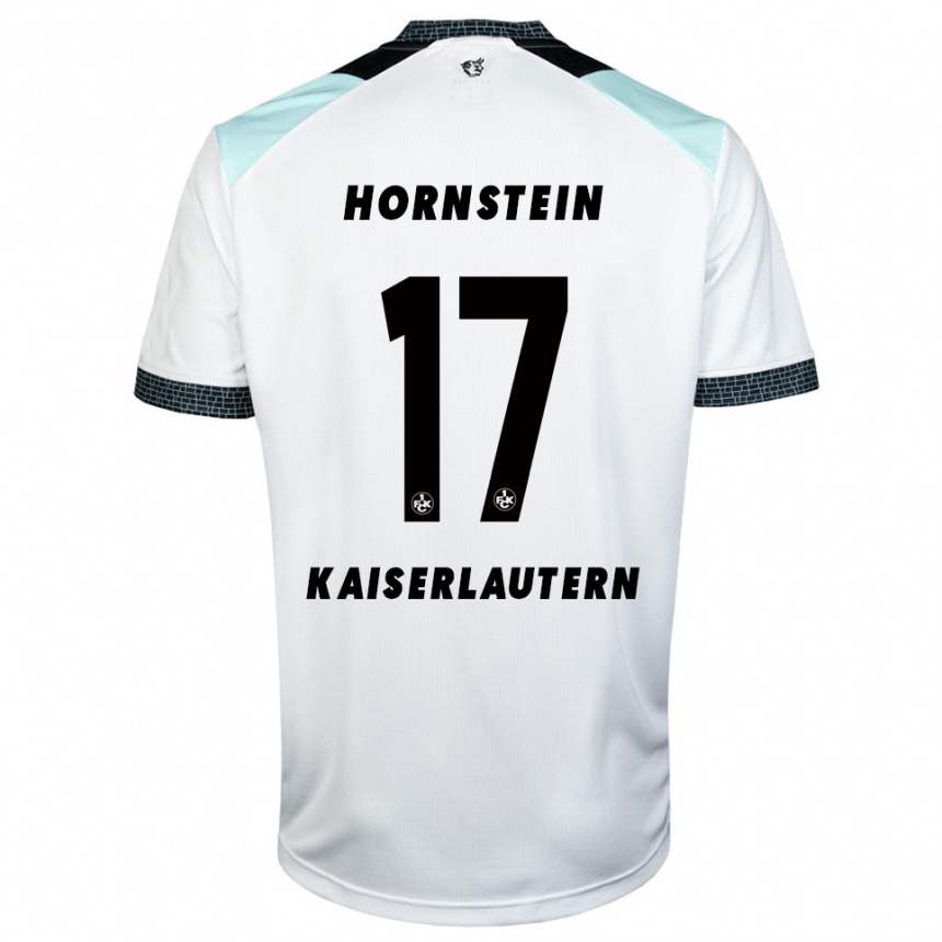 נשים כדורגל Joel Hornstein #17 לבן שחור הרחק ג'רזי 2025/26