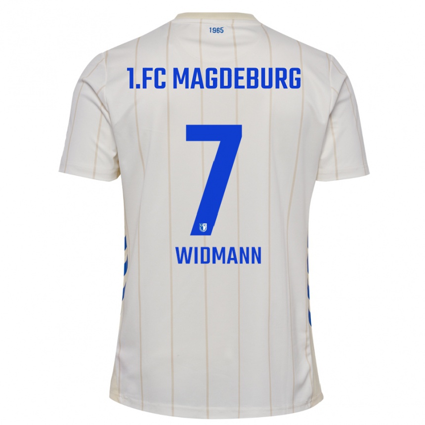 נשים כדורגל אליסיו וידמן #7 לבן כחול הרחק ג'רזי 2025/26