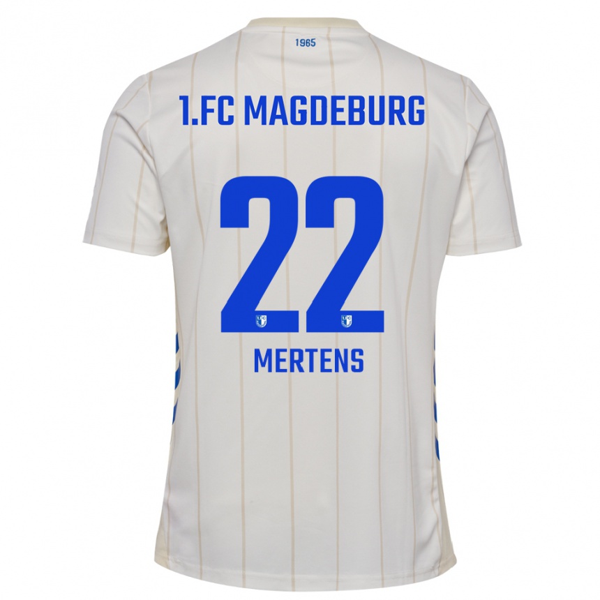 נשים כדורגל Lisann Mertens #22 לבן כחול הרחק ג'רזי 2025/26