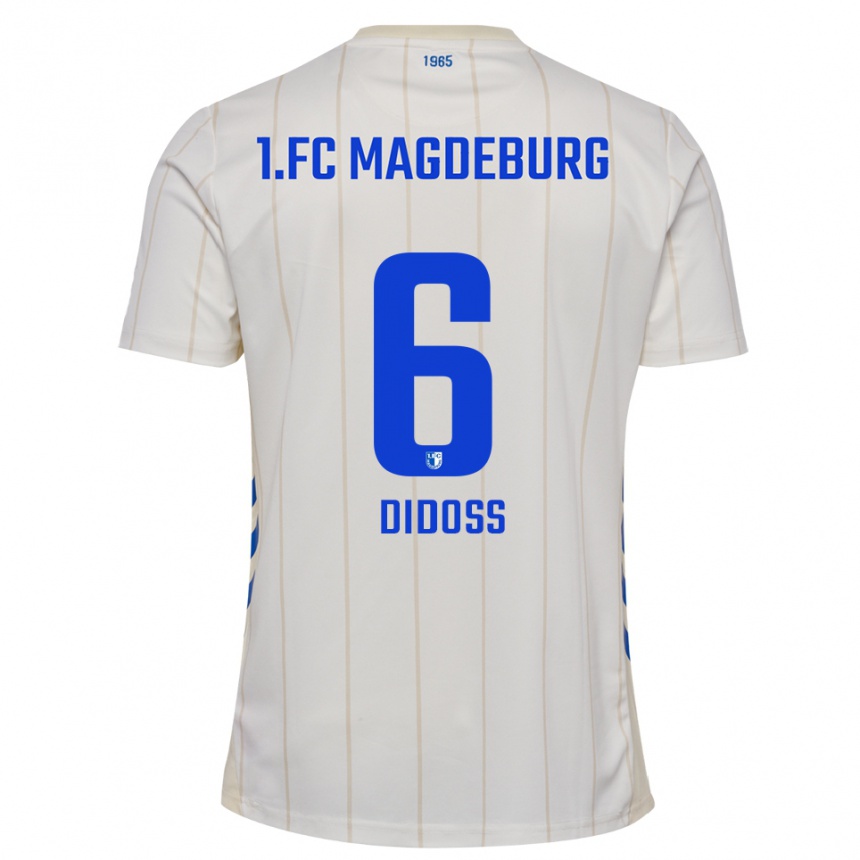 נשים כדורגל Fadi Didoss #6 לבן כחול הרחק ג'רזי 2025/26