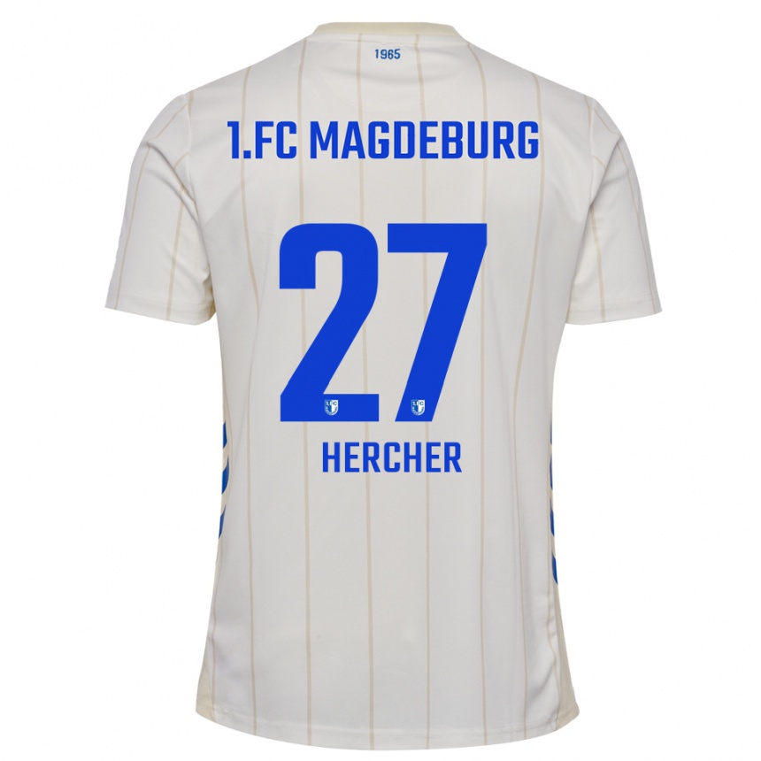 נשים כדורגל פיליפ הרכר #27 לבן כחול הרחק ג'רזי 2025/26