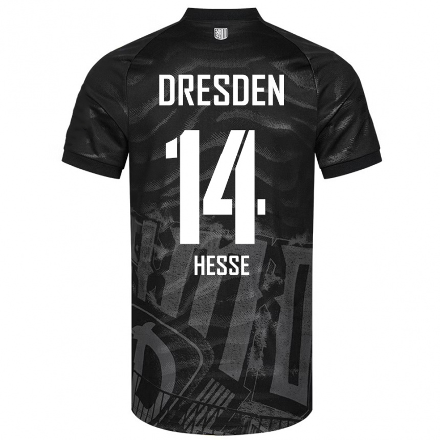 נשים כדורגל הנריק הסה #14 שחור אפור הרחק ג'רזי 2025/26