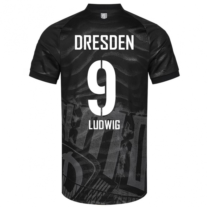 נשים כדורגל יאניס לודוויג #9 שחור אפור הרחק ג'רזי 2025/26