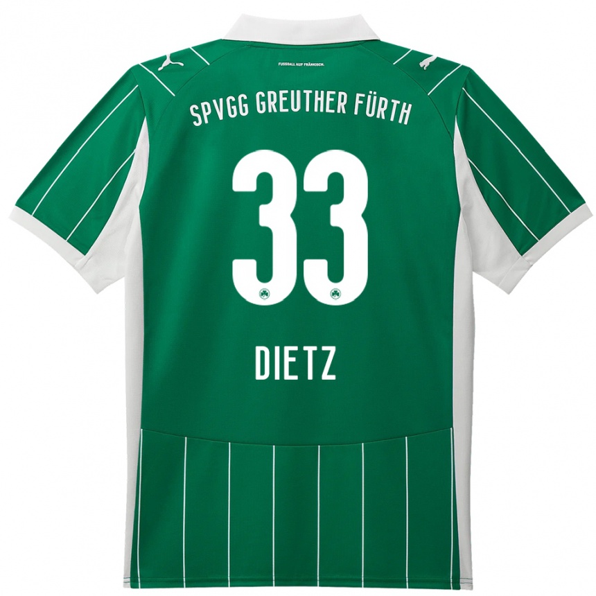 נשים כדורגל מקסימיליאן דיץ #33 ירוק לבן הרחק ג'רזי 2025/26