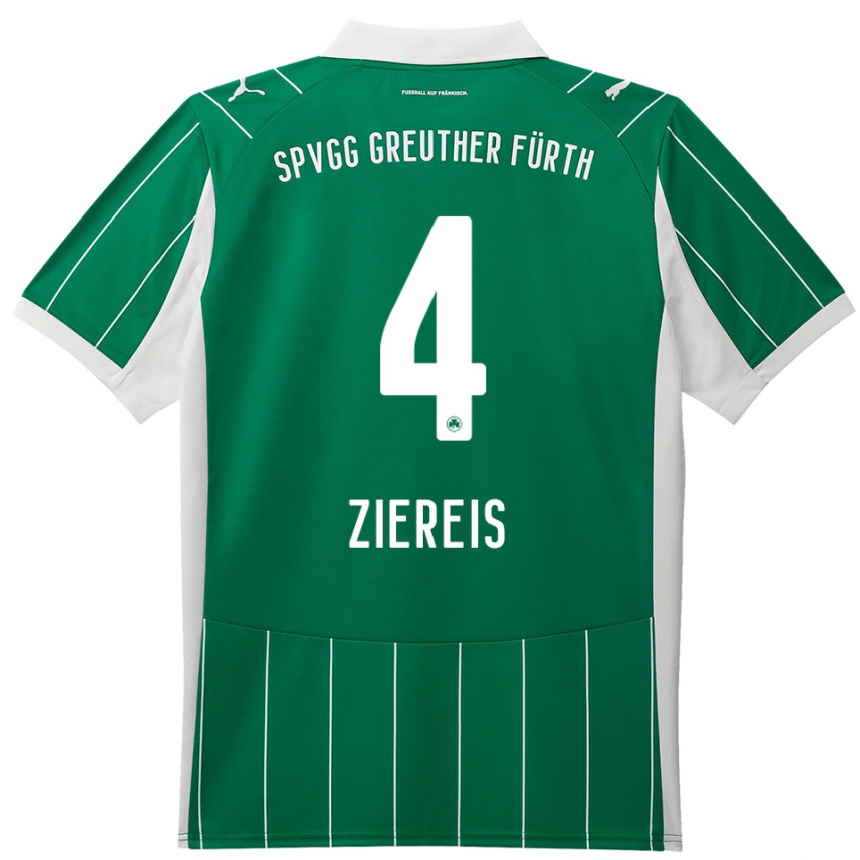 נשים כדורגל פיליפ ציראייס #4 ירוק לבן הרחק ג'רזי 2025/26