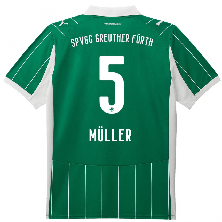 נשים כדורגל Linus Müller #5 ירוק לבן הרחק ג'רזי 2025/26