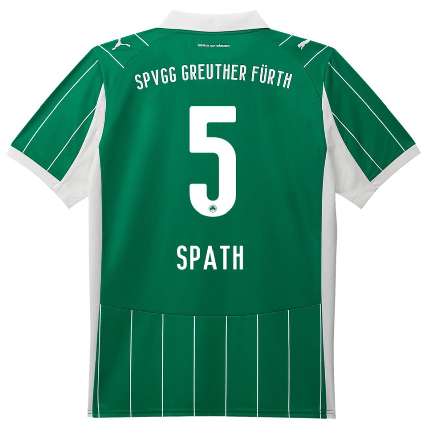 נשים כדורגל Dominik Spath #5 ירוק לבן הרחק ג'רזי 2025/26