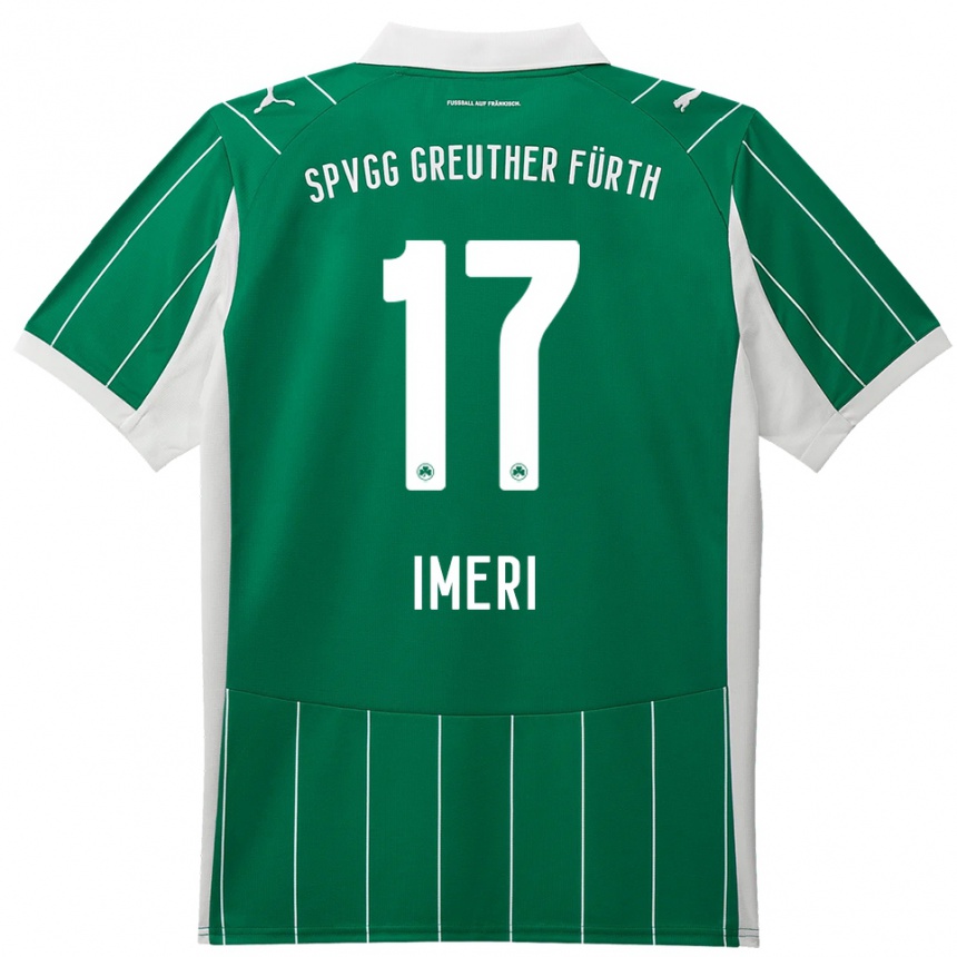 נשים כדורגל Adem Imeri #17 ירוק לבן הרחק ג'רזי 2025/26