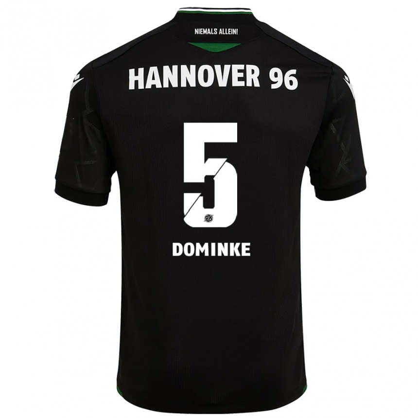 נשים כדורגל Lukas Dominke #5 שחור ירוק הרחק ג'רזי 2025/26