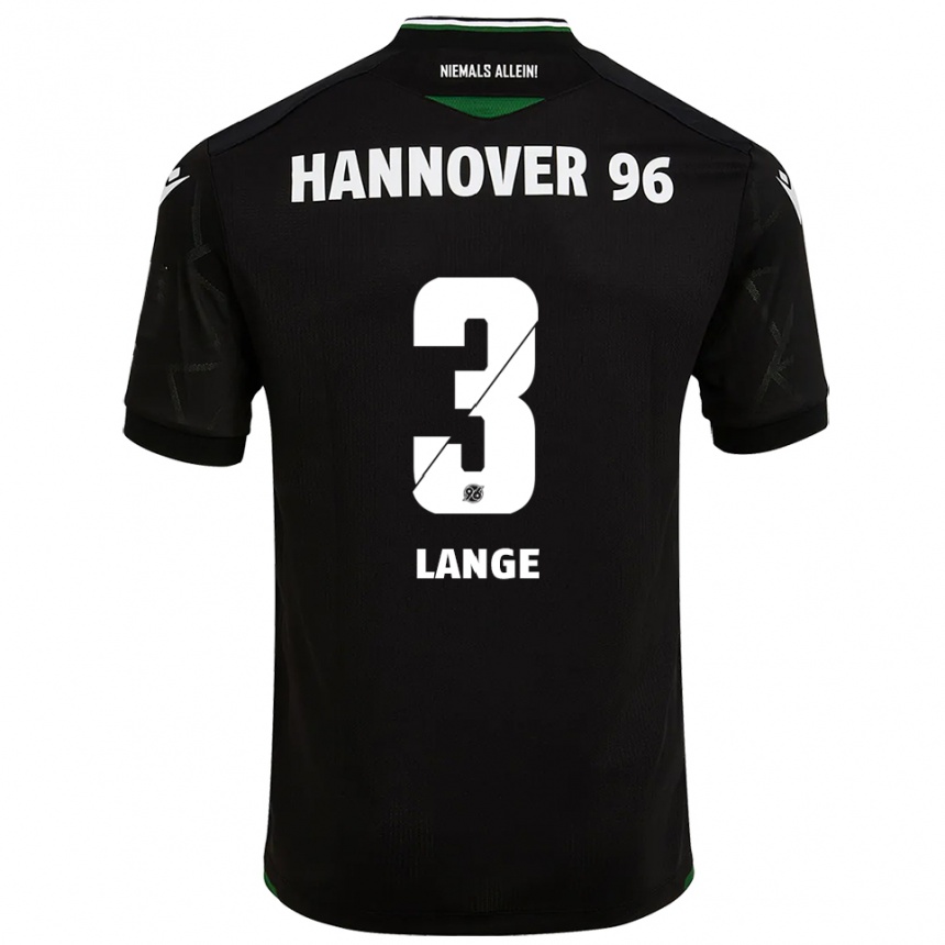 נשים כדורגל Maximilian Lange #3 שחור ירוק הרחק ג'רזי 2025/26
