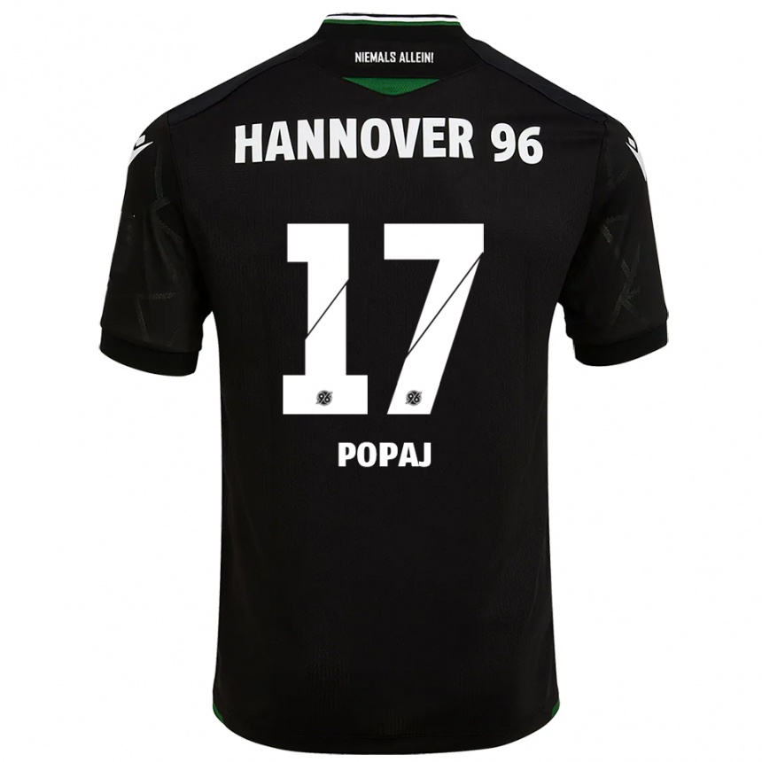 נשים כדורגל Erisa Popaj #17 שחור ירוק הרחק ג'רזי 2025/26