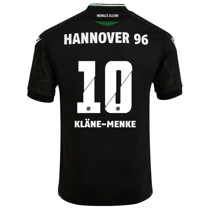 נשים כדורגל Pirmin Kläne-Menke #10 שחור ירוק הרחק ג'רזי 2025/26