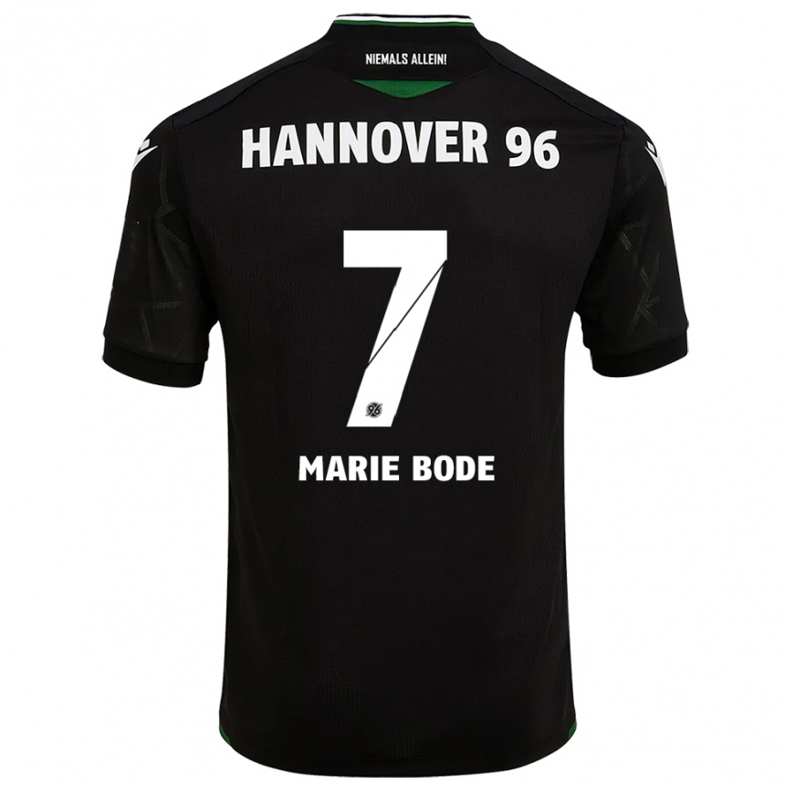 נשים כדורגל Bente Marie Bode #7 שחור ירוק הרחק ג'רזי 2025/26