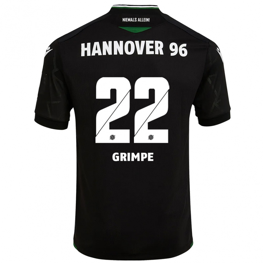 נשים כדורגל לוקה ג׳ואל גרימפה #22 שחור ירוק הרחק ג'רזי 2025/26