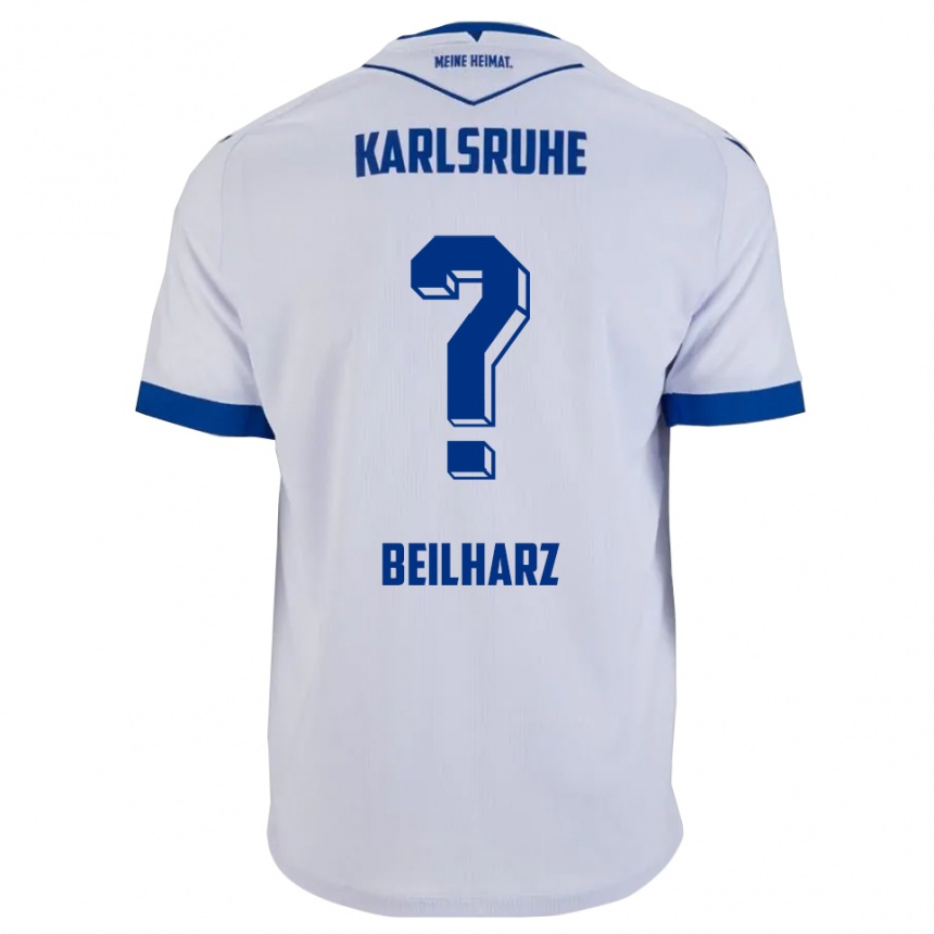 נשים כדורגל Charlotte Beilharz #0 לבן כחול הרחק ג'רזי 2025/26