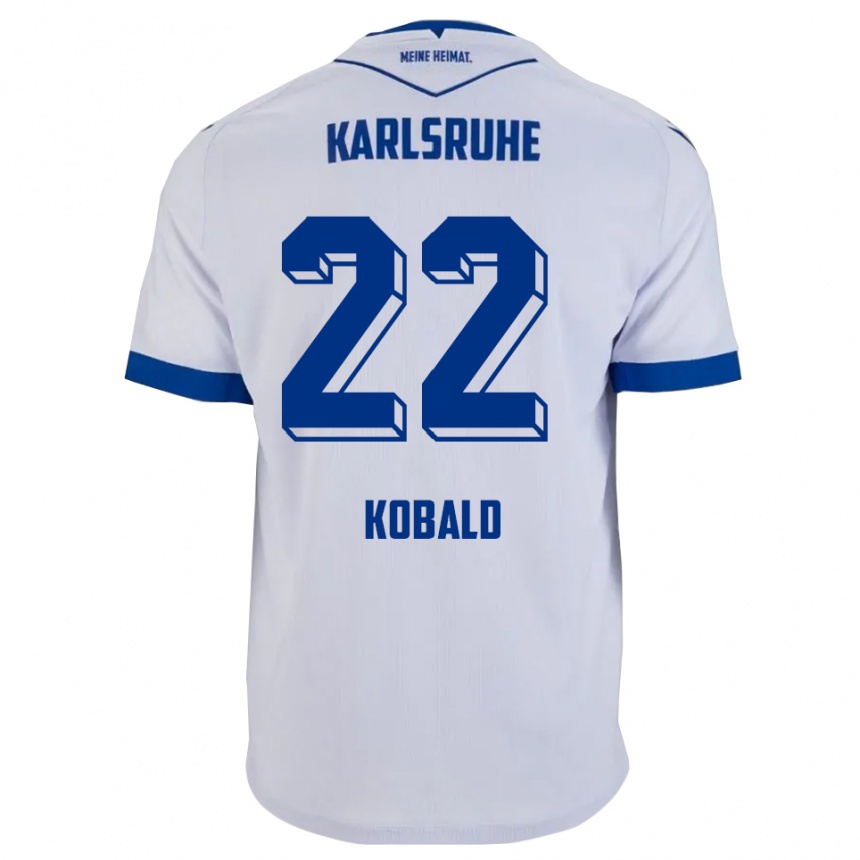 נשים כדורגל כריסטוף קובלד #22 לבן כחול הרחק ג'רזי 2025/26