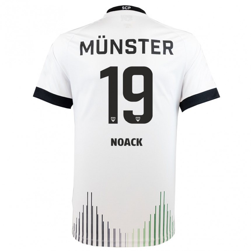 נשים כדורגל פין נואק #19 לבן שחור הרחק ג'רזי 2025/26