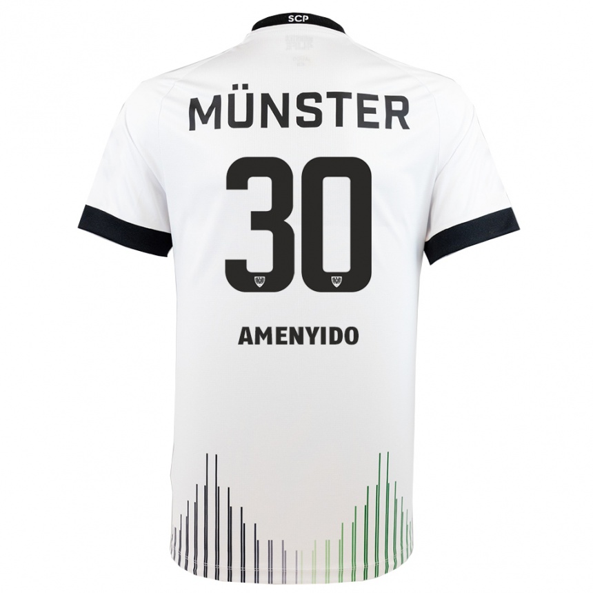 נשים כדורגל אטיין אמניידו #30 לבן שחור הרחק ג'רזי 2025/26