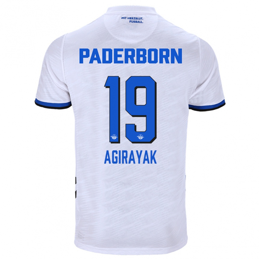 נשים כדורגל Cihan Agirayak #19 לבן כחול הרחק ג'רזי 2025/26