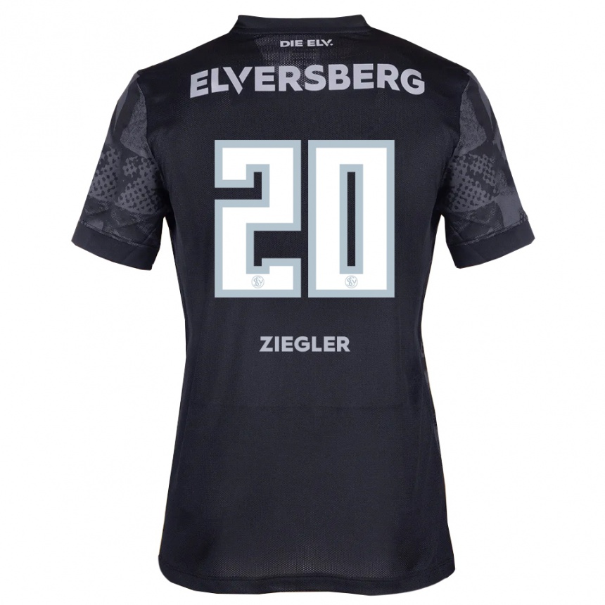 נשים כדורגל אנטון ציגלר #20 שחור אפור הרחק ג'רזי 2025/26