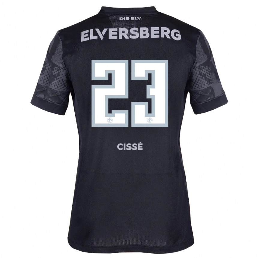 נשים כדורגל Salif Cissé #23 שחור אפור הרחק ג'רזי 2025/26