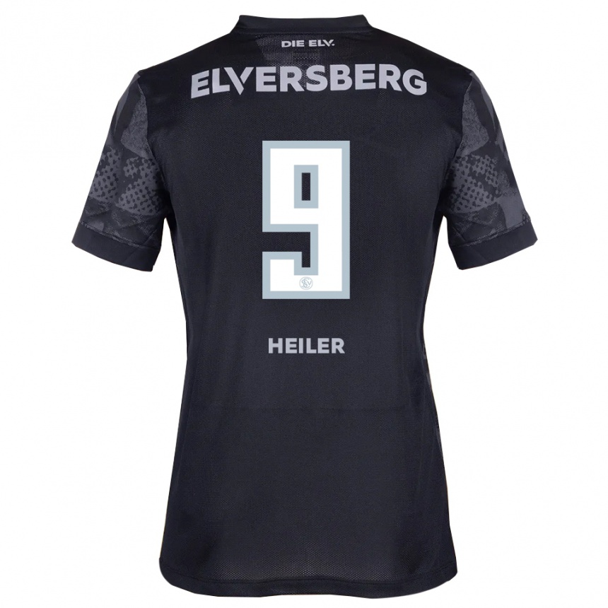 נשים כדורגל לוקה לאון היילר #9 שחור אפור הרחק ג'רזי 2025/26