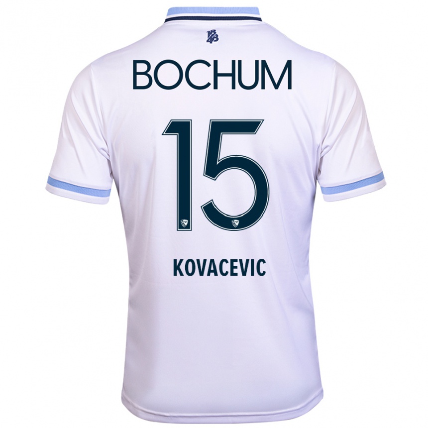 נשים כדורגל Elhan Kovacevic #15 לבן תכלת הרחק ג'רזי 2025/26 נשים כדורגל Elhan Kovacevic #15 לבן תכלת הרחק ג'רזי 2025/26