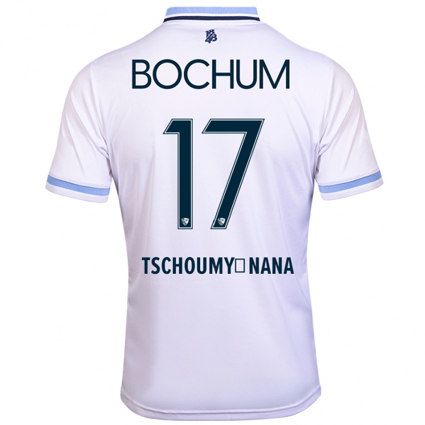 נשים כדורגל Daryl Tschoumy-Nana #17 לבן תכלת הרחק ג'רזי 2025/26