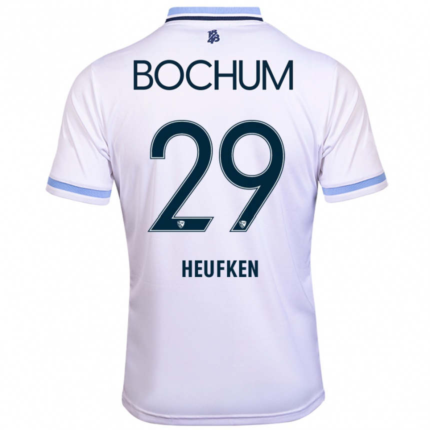 נשים כדורגל Jeremias Heufken #29 לבן תכלת הרחק ג'רזי 2025/26