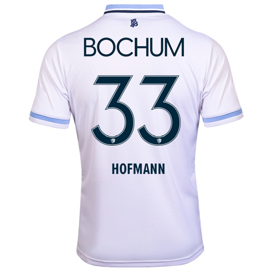 נשים כדורגל פיליפ הופמן #33 לבן תכלת הרחק ג'רזי 2025/26