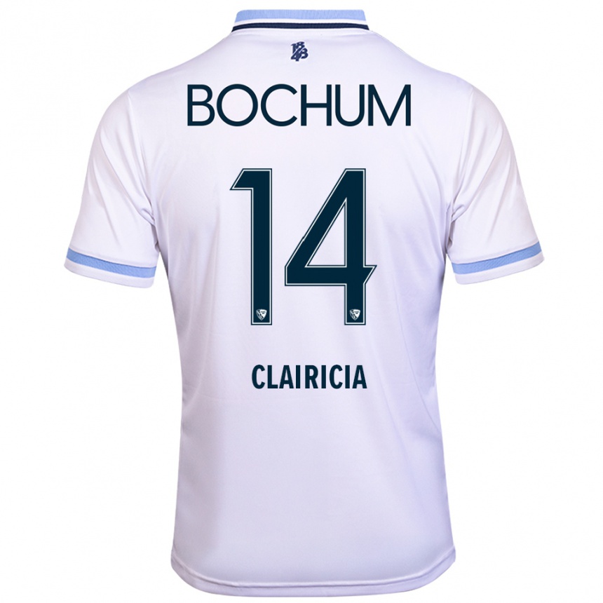 נשים כדורגל Mathis Clairicia #14 לבן תכלת הרחק ג'רזי 2025/26